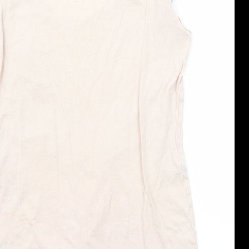 H&M Womens Pink Cotton Basic T-Shirt Size XS Scoop Neck
