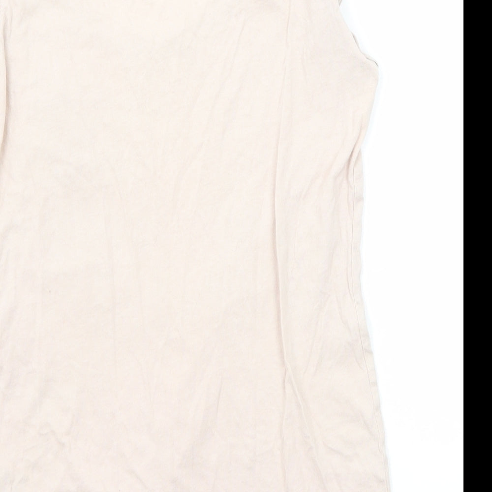 H&M Womens Pink Cotton Basic T-Shirt Size XS Scoop Neck