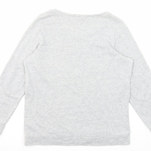 Marks and Spencer Womens Grey Cotton Pullover Sweatshirt Size 16 Pullover