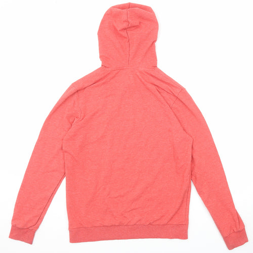 JACK & JONES Mens Red Polyester Pullover Hoodie Size M