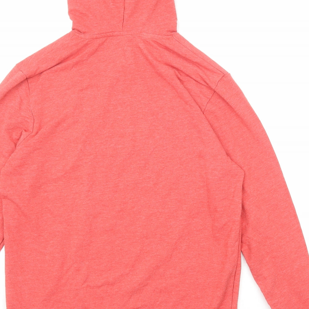 JACK & JONES Mens Red Polyester Pullover Hoodie Size M