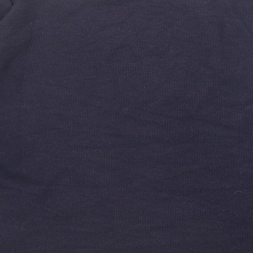 Marks and Spencer Womens Blue Round Neck Floral Polyester Pullover Jumper Size 14