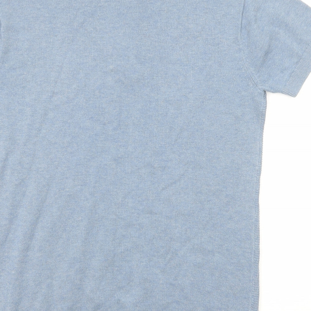 NEXT Boys Blue Cotton Basic Polo Size 12 Years Collared Button