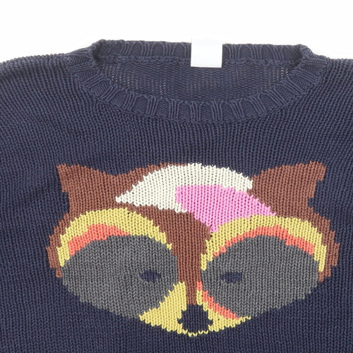 VERO MODA Womens Blue Round Neck Cotton Pullover Jumper Size S - Racoon