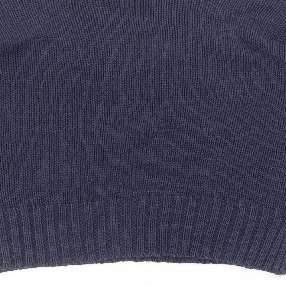 VERO MODA Womens Blue Round Neck Cotton Pullover Jumper Size S - Racoon