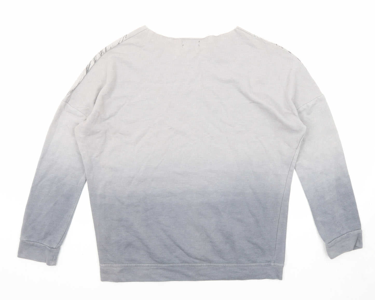 Topshop Womens Grey Cotton Pullover Sweatshirt Size 6 Pullover - Eagle