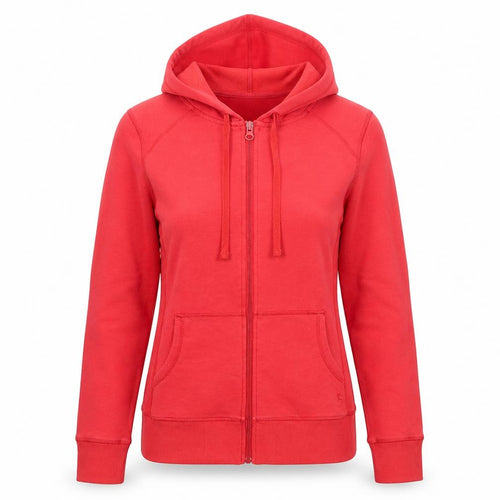 Danskin Womens Red Cotton Full Zip Hoodie Size 8 Zip - Size 8-10