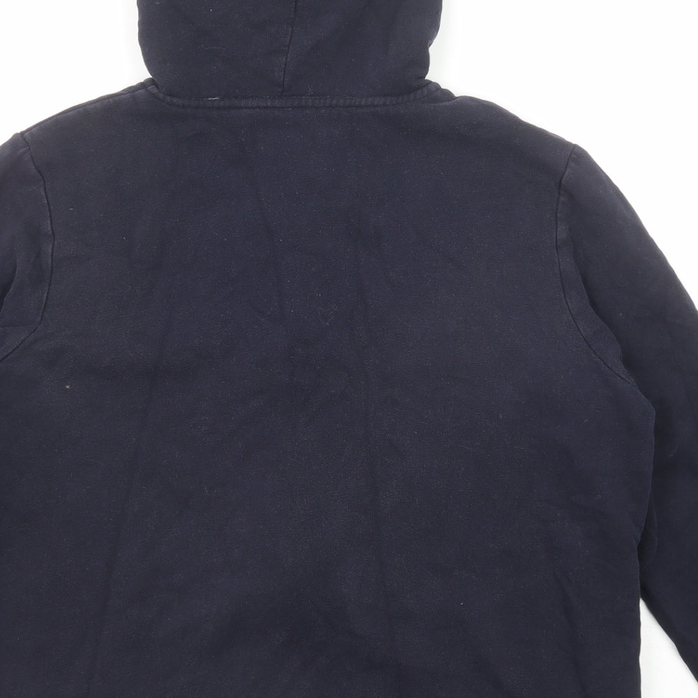 Maine New England Womens Black Cotton Full Zip Hoodie Size 18 Zip