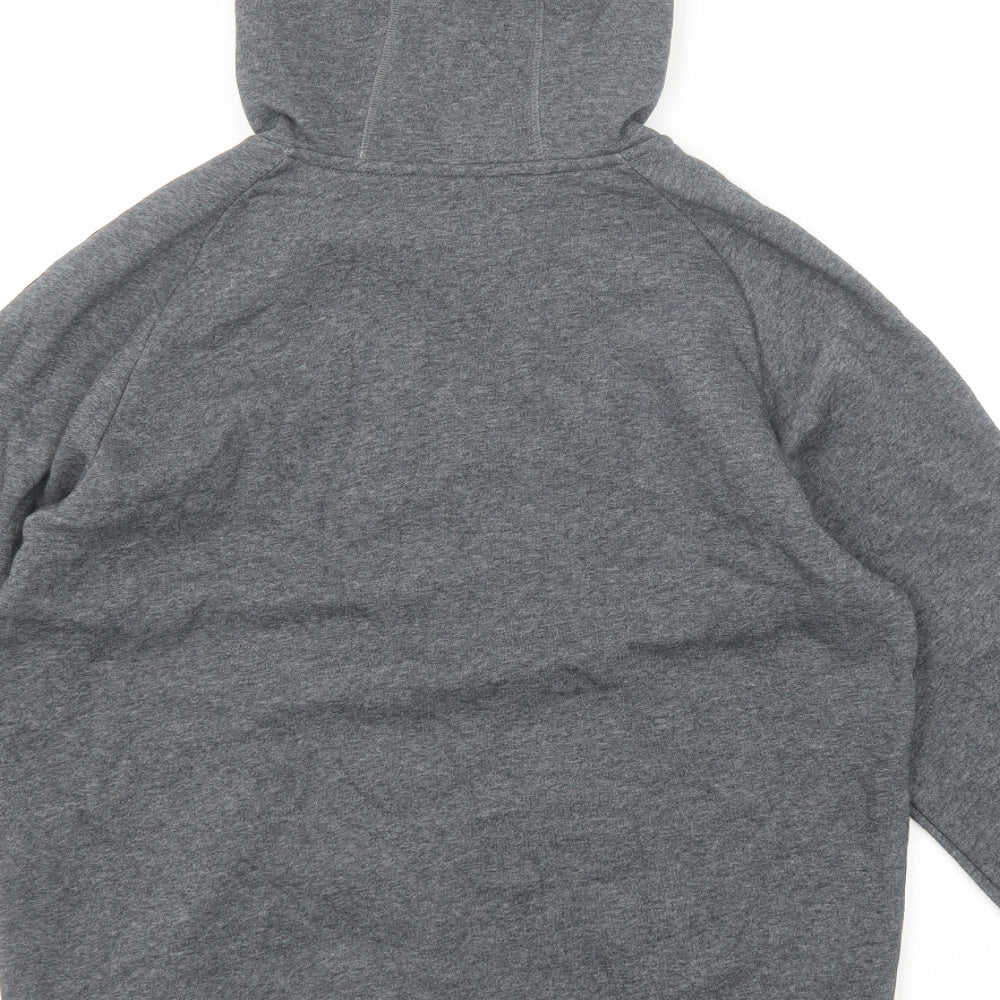 adidas Boys Grey Cotton Pullover Hoodie Size 15-16 Years Pullover