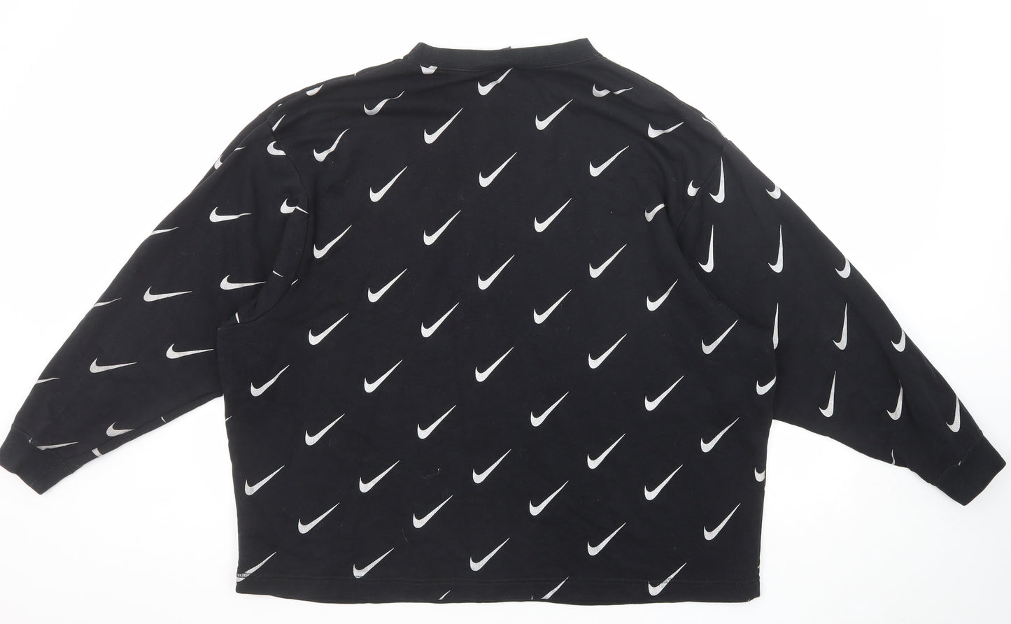 Nike Mens Black Cotton Pullover Sweatshirt Size XL