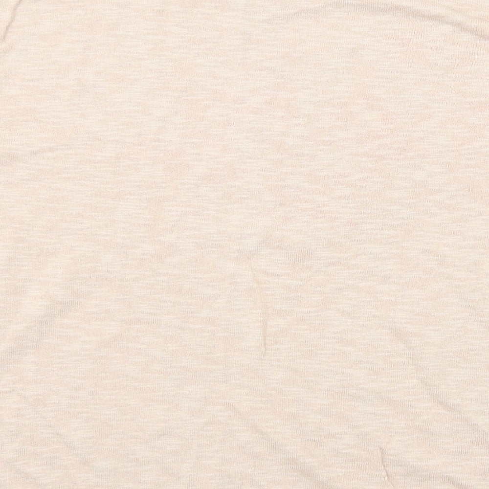 D&Co. Womens Pink Round Neck Cotton Pullover Jumper Size 2XL - Palm Tree
