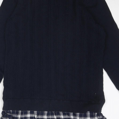 NEXT Womens Blue Round Neck Nylon Pullover Jumper Size 10