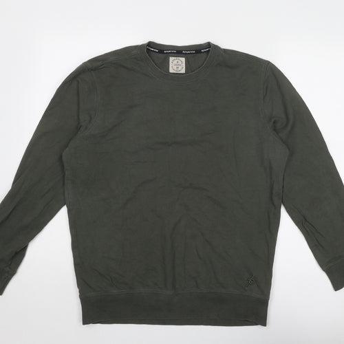 Jockey Mens Green Cotton Pullover Sweatshirt Size M