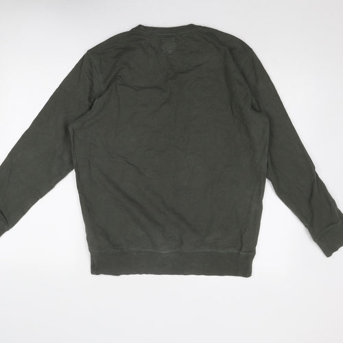 Jockey Mens Green Cotton Pullover Sweatshirt Size M