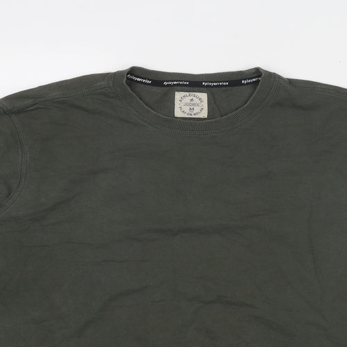 Jockey Mens Green Cotton Pullover Sweatshirt Size M