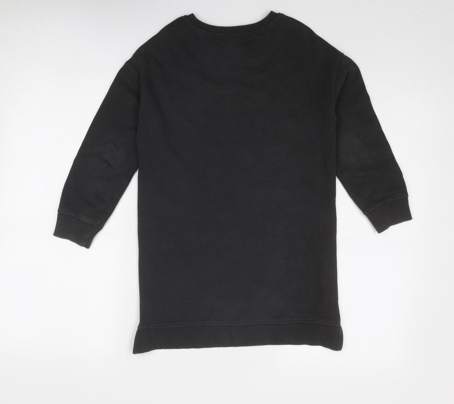 NEXT Girls Grey Cotton Tunic Sweatshirt Size 7 Years Pullover - Rainbow