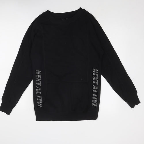 NEXT Womens Black Cotton Pullover Sweatshirt Size XS Pullover - Next Active