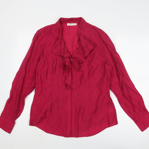 Coldwater Creek Womens Pink Lyocell Basic Blouse Size M V-Neck