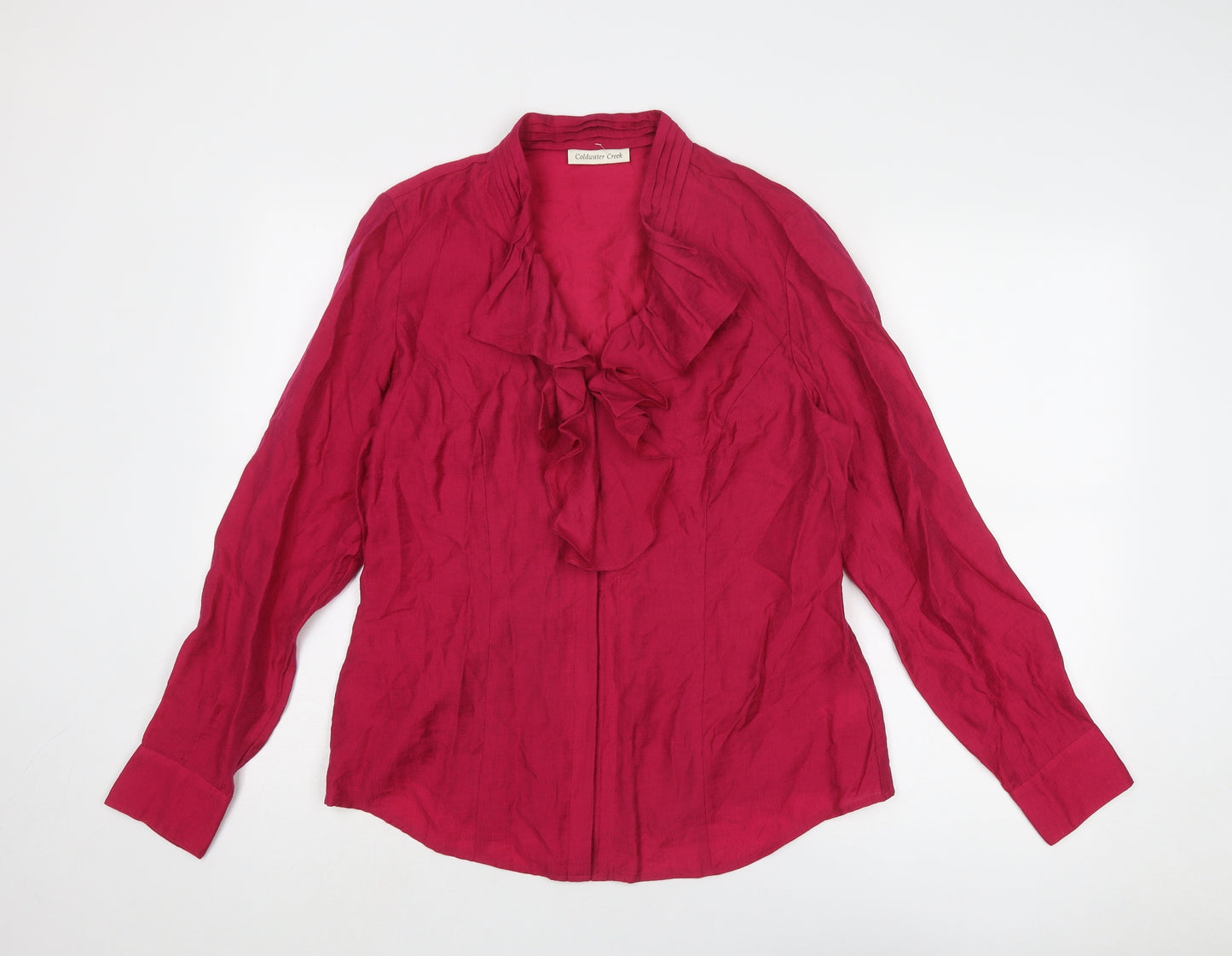 Coldwater Creek Womens Pink Lyocell Basic Blouse Size M V-Neck