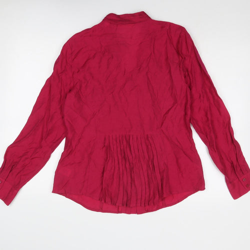 Coldwater Creek Womens Pink Lyocell Basic Blouse Size M V-Neck
