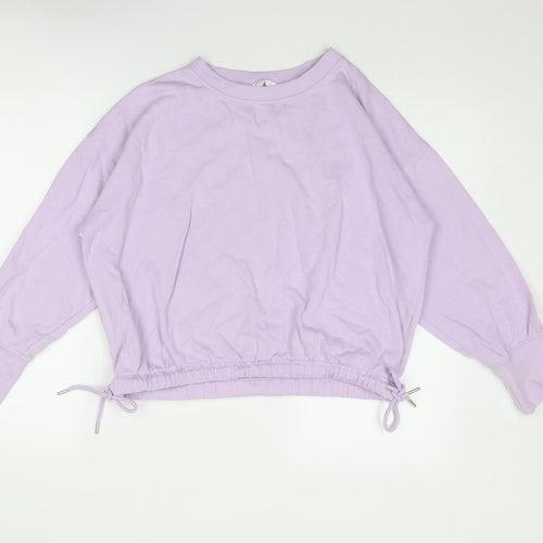 John Lewis Womens Purple Cotton Pullover Sweatshirt Size L Pullover