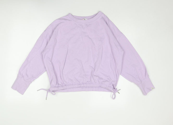 John Lewis Womens Purple Cotton Pullover Sweatshirt Size L Pullover