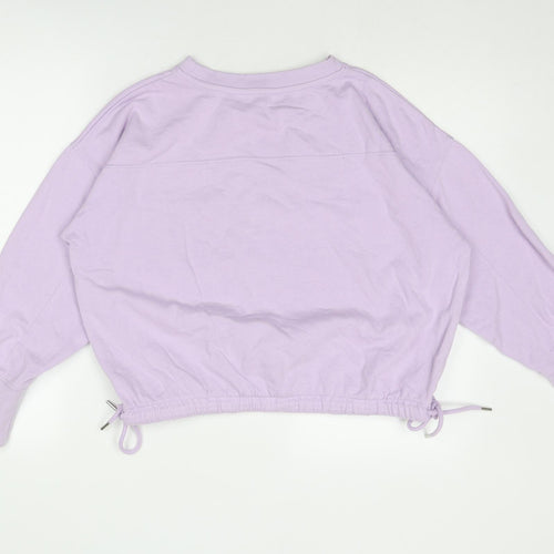 John Lewis Womens Purple Cotton Pullover Sweatshirt Size L Pullover