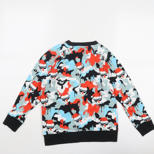 NEXT Boys Multicoloured Geometric Cotton Pullover Sweatshirt Size 10 Years Pullover - Christmas Snowman