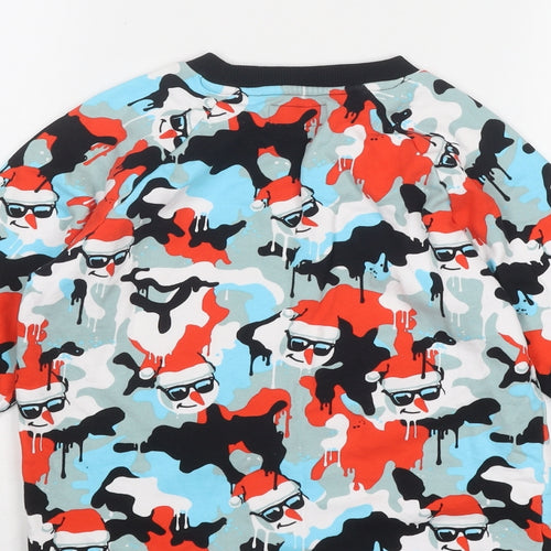 NEXT Boys Multicoloured Geometric Cotton Pullover Sweatshirt Size 10 Years Pullover - Christmas Snowman