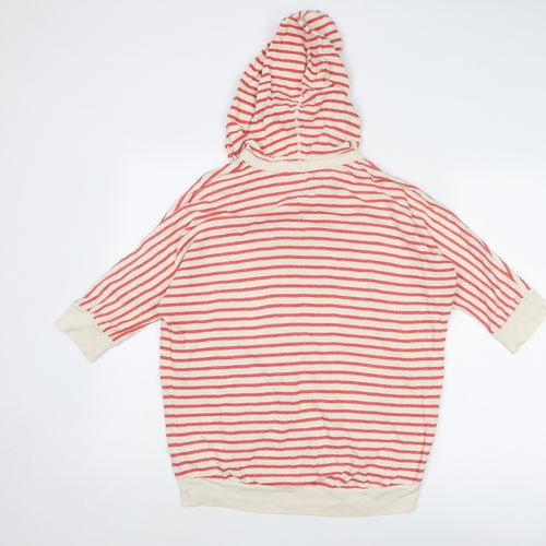 Witchery Womens Beige Striped Cotton Pullover Hoodie Size M Pullover