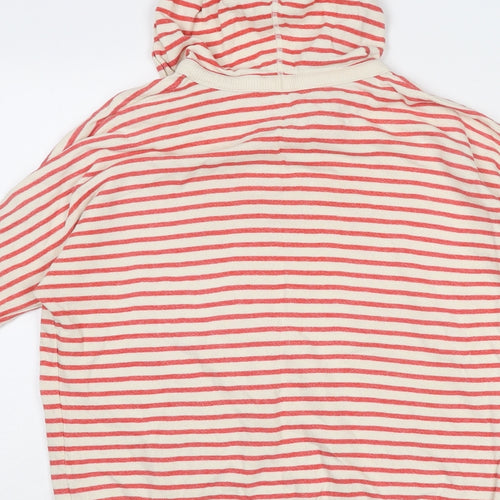 Witchery Womens Beige Striped Cotton Pullover Hoodie Size M Pullover