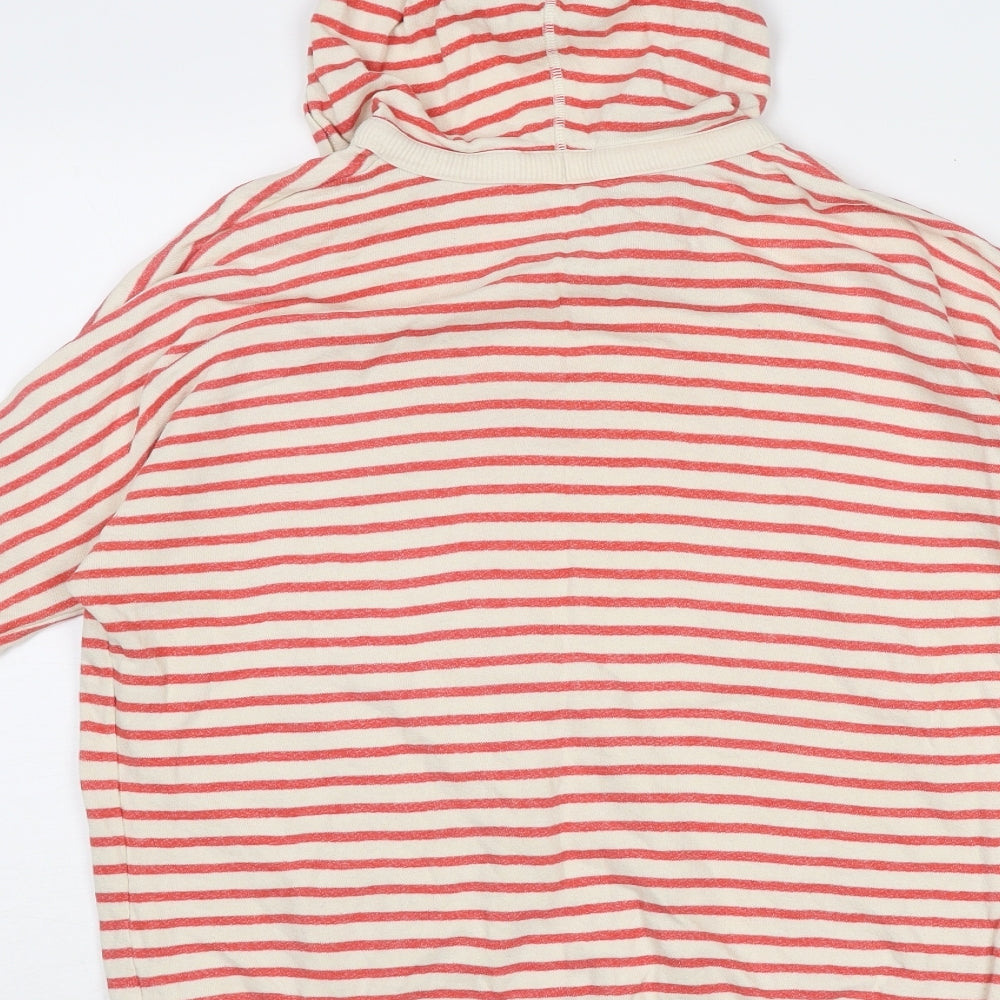 Witchery Womens Beige Striped Cotton Pullover Hoodie Size M Pullover