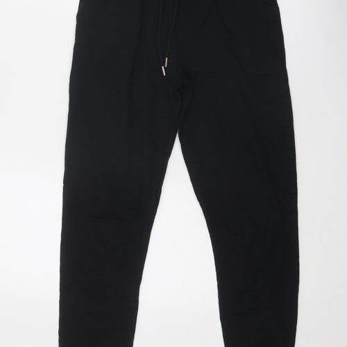 ASOS Womens Black Cotton Jogger Trousers Size 8 Regular Drawstring