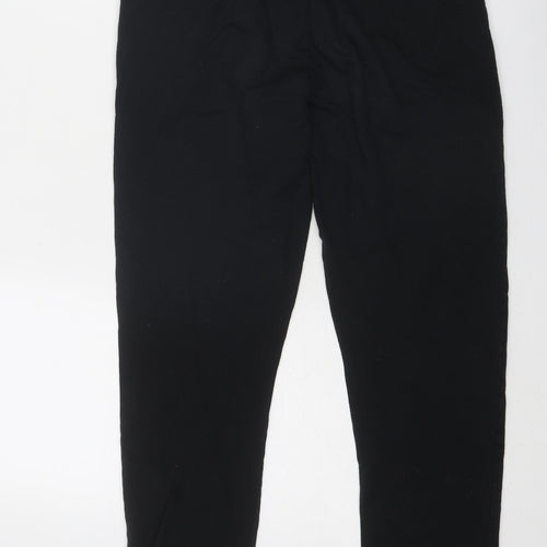 ASOS Womens Black Cotton Jogger Trousers Size 8 Regular Drawstring