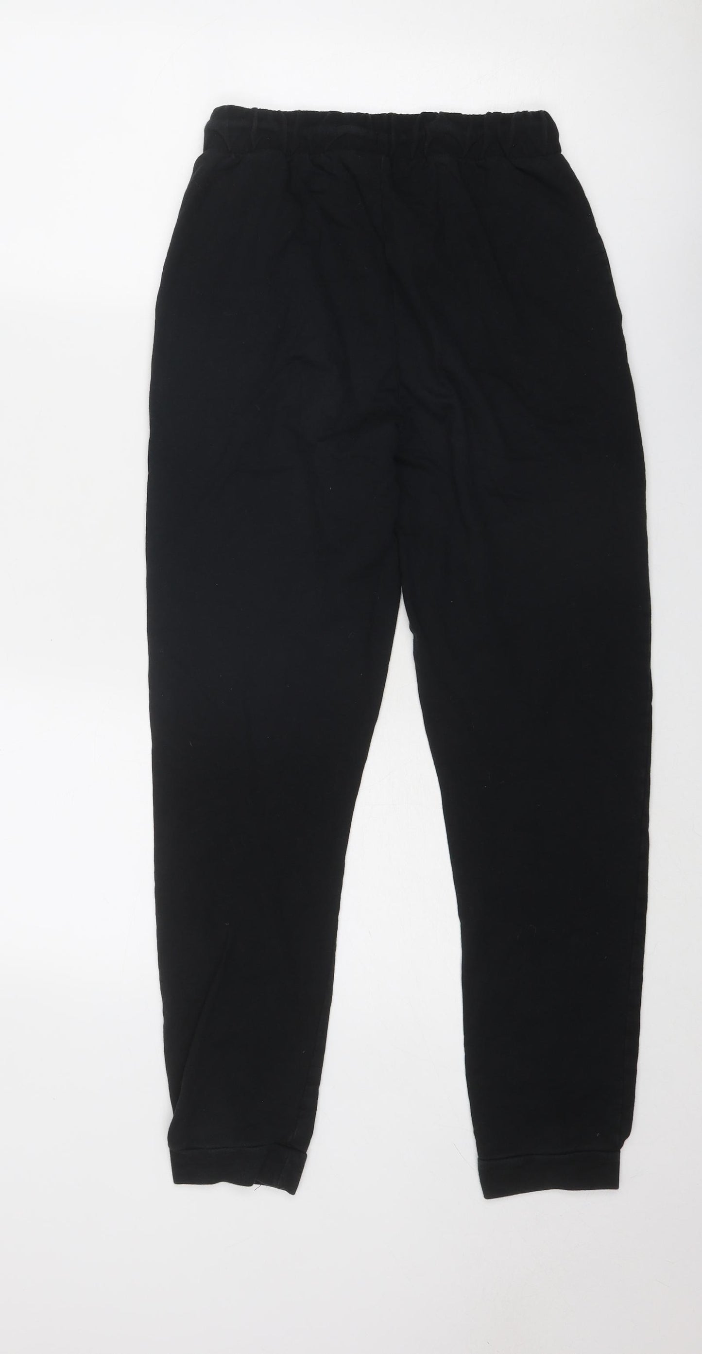 ASOS Womens Black Cotton Jogger Trousers Size 8 Regular Drawstring