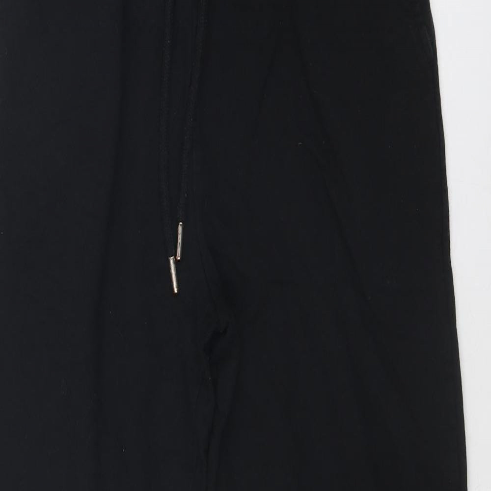 ASOS Womens Black Cotton Jogger Trousers Size 8 Regular Drawstring