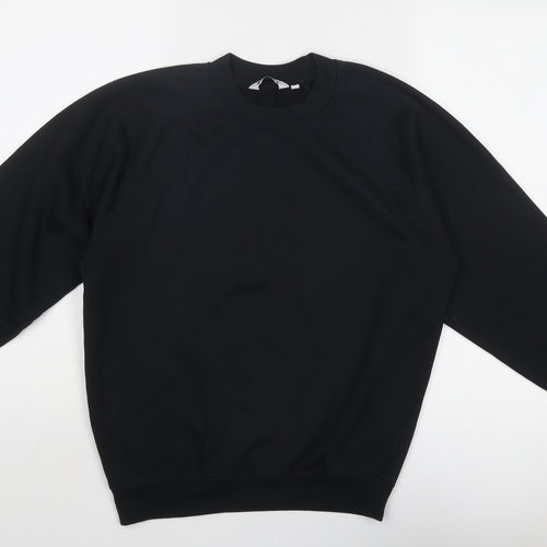 Truex Womens Black Polyester Pullover Sweatshirt Size M Pullover