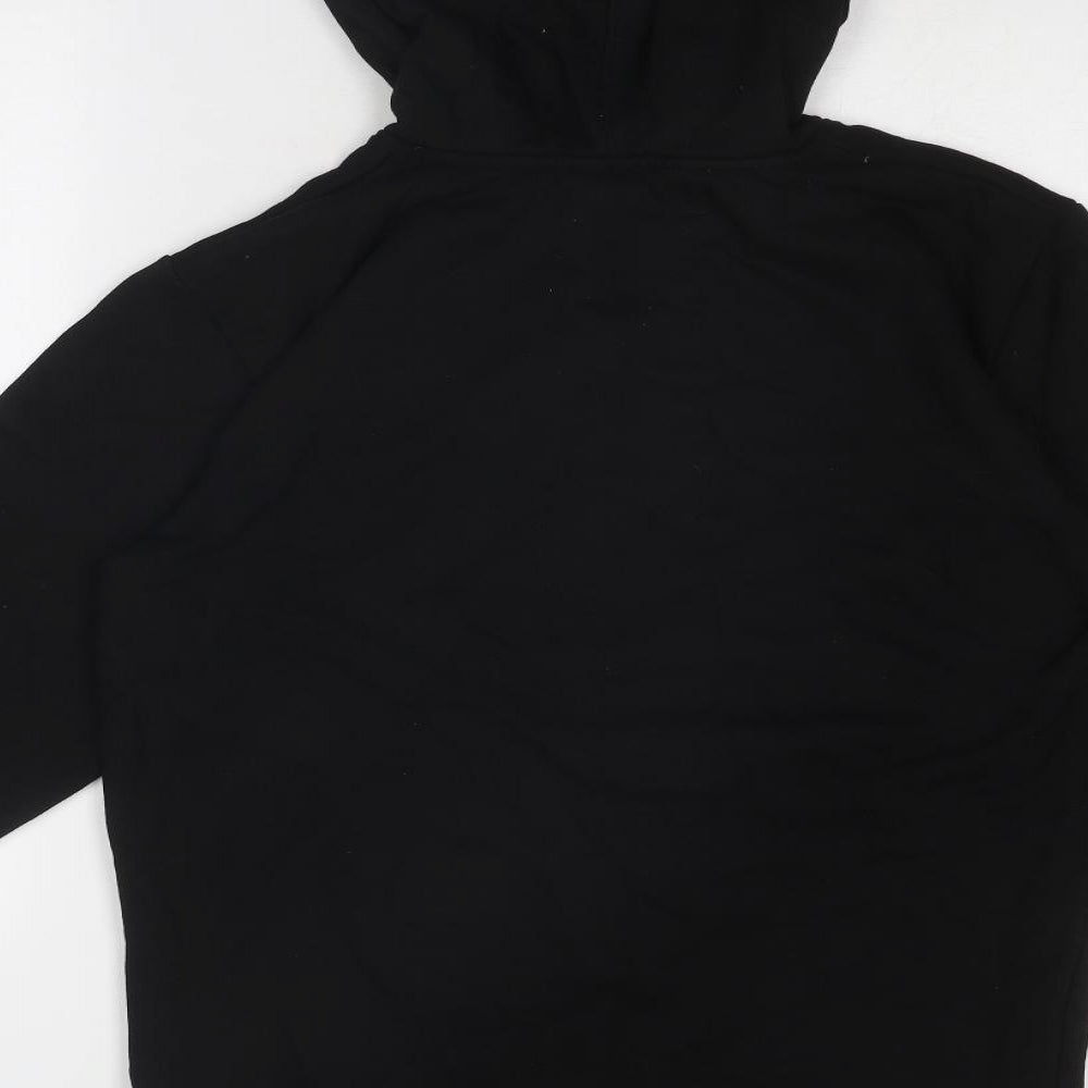 JACK & JONES Mens Black Cotton Pullover Hoodie Size M