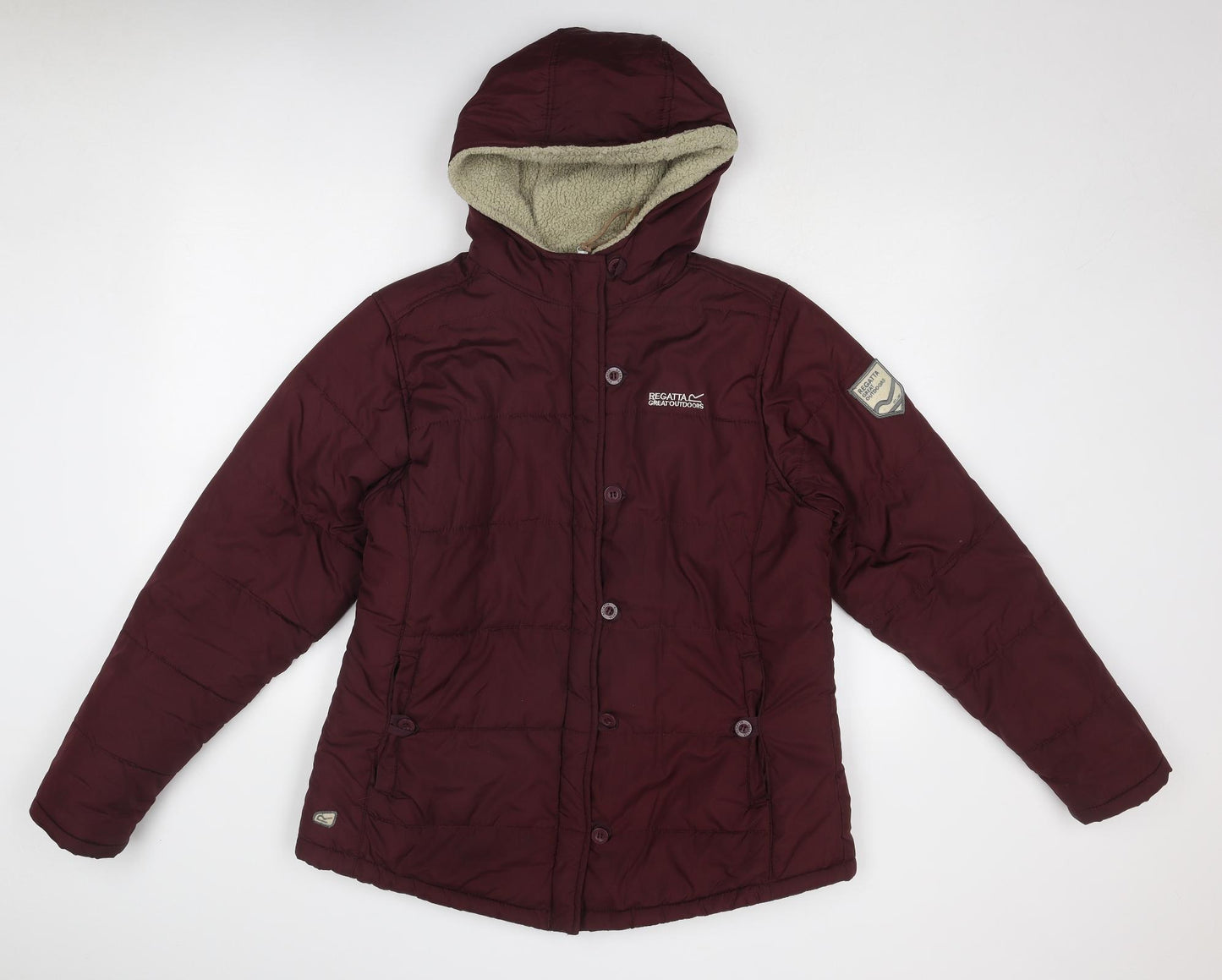 Regatta Womens Red Quilted Jacket Size 18 Zip
