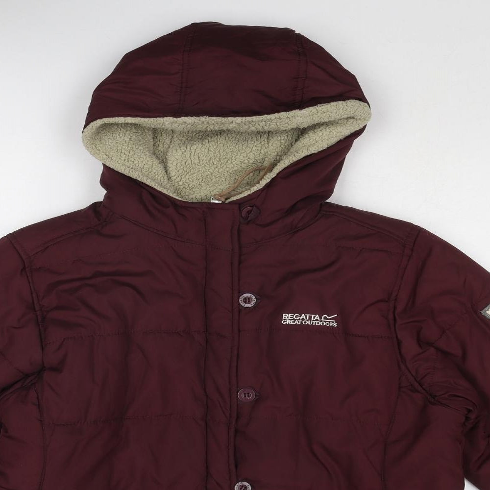 Regatta Womens Red Quilted Jacket Size 18 Zip