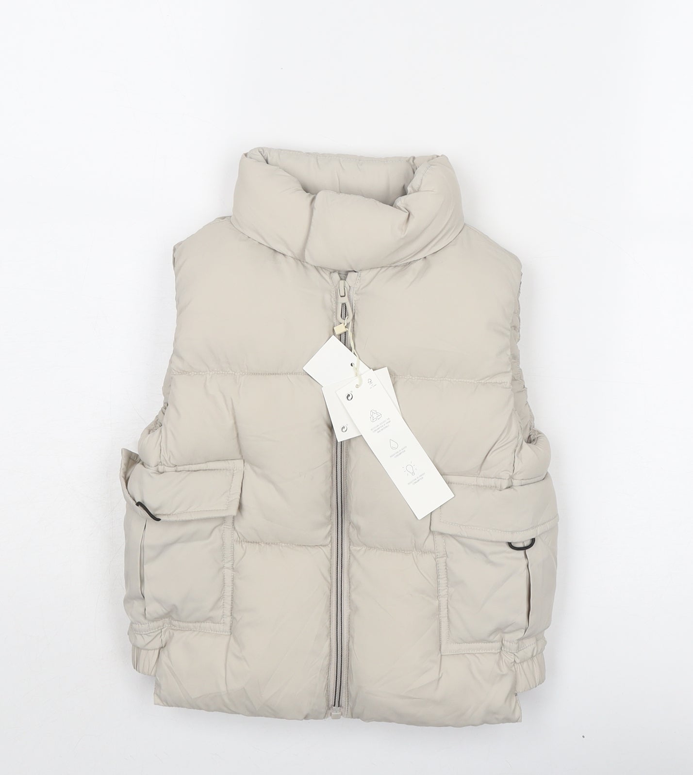 Zara Boys Beige Gilet Jacket Size 3-4 Years Zip