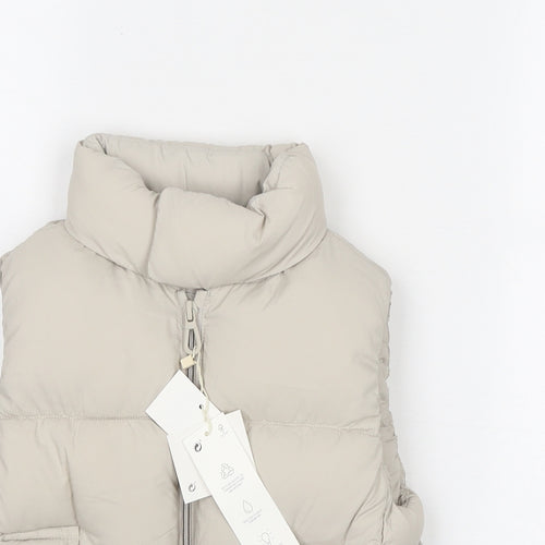 Zara Boys Beige Gilet Jacket Size 3-4 Years Zip