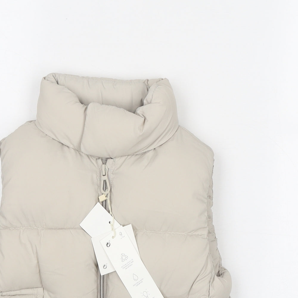 Zara Boys Beige Gilet Jacket Size 3-4 Years Zip