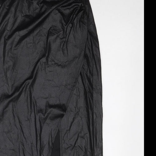 ASOS Womens Black Polyester A-Line Skirt Size 10