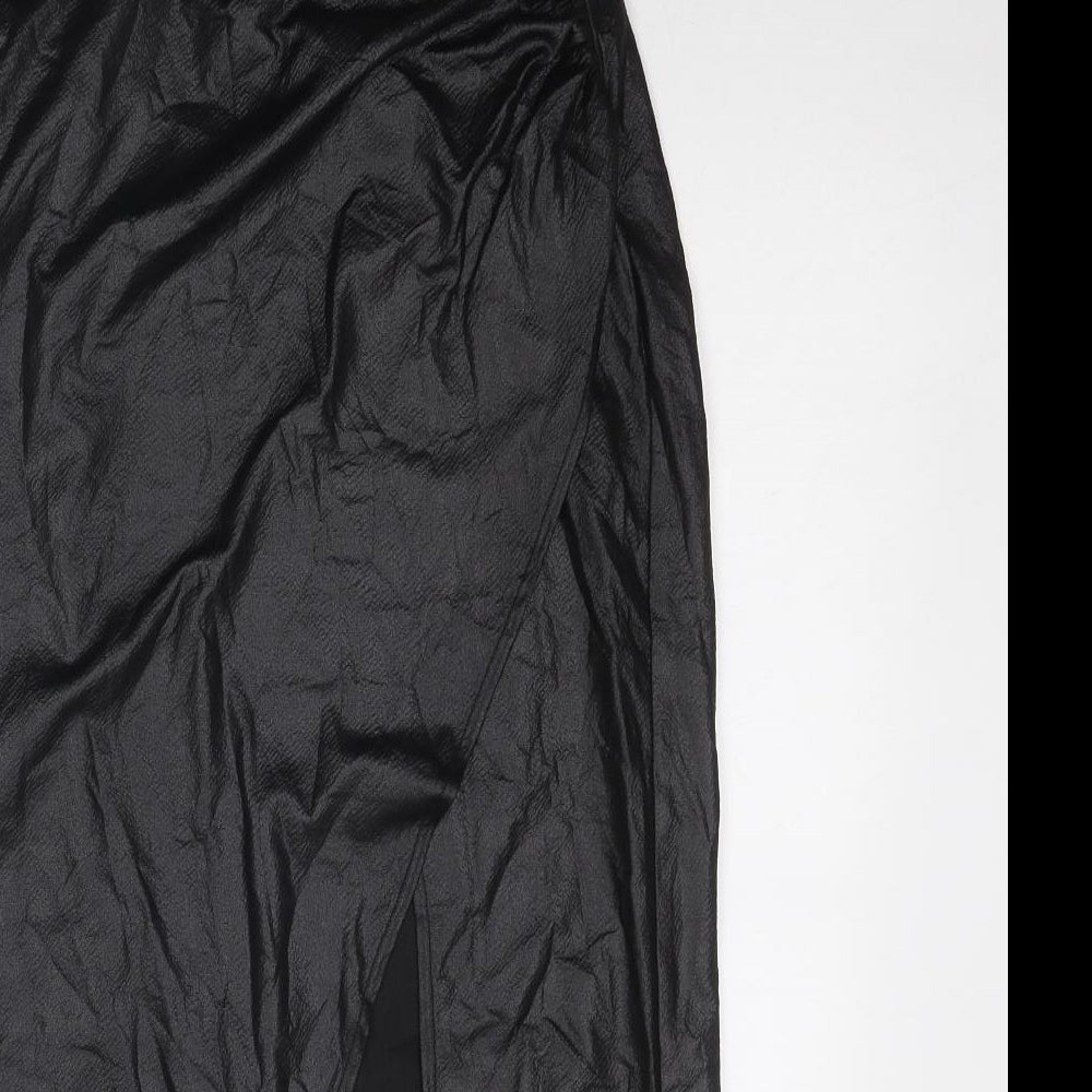 ASOS Womens Black Polyester A-Line Skirt Size 10