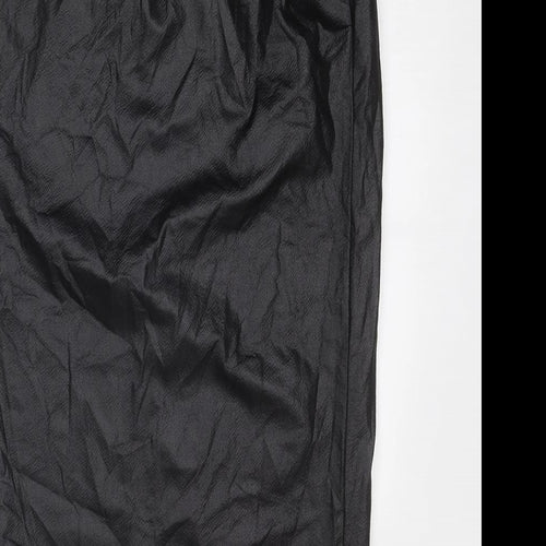 ASOS Womens Black Polyester A-Line Skirt Size 10