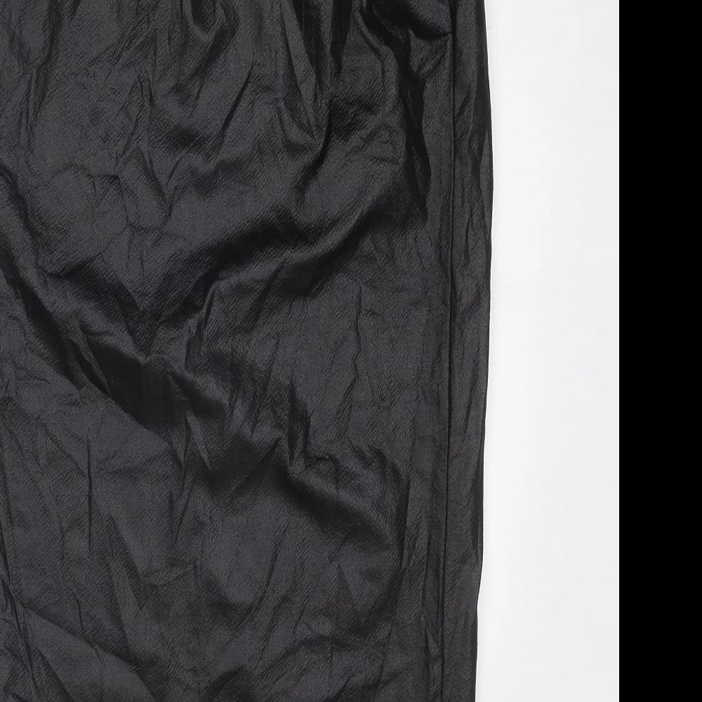 ASOS Womens Black Polyester A-Line Skirt Size 10