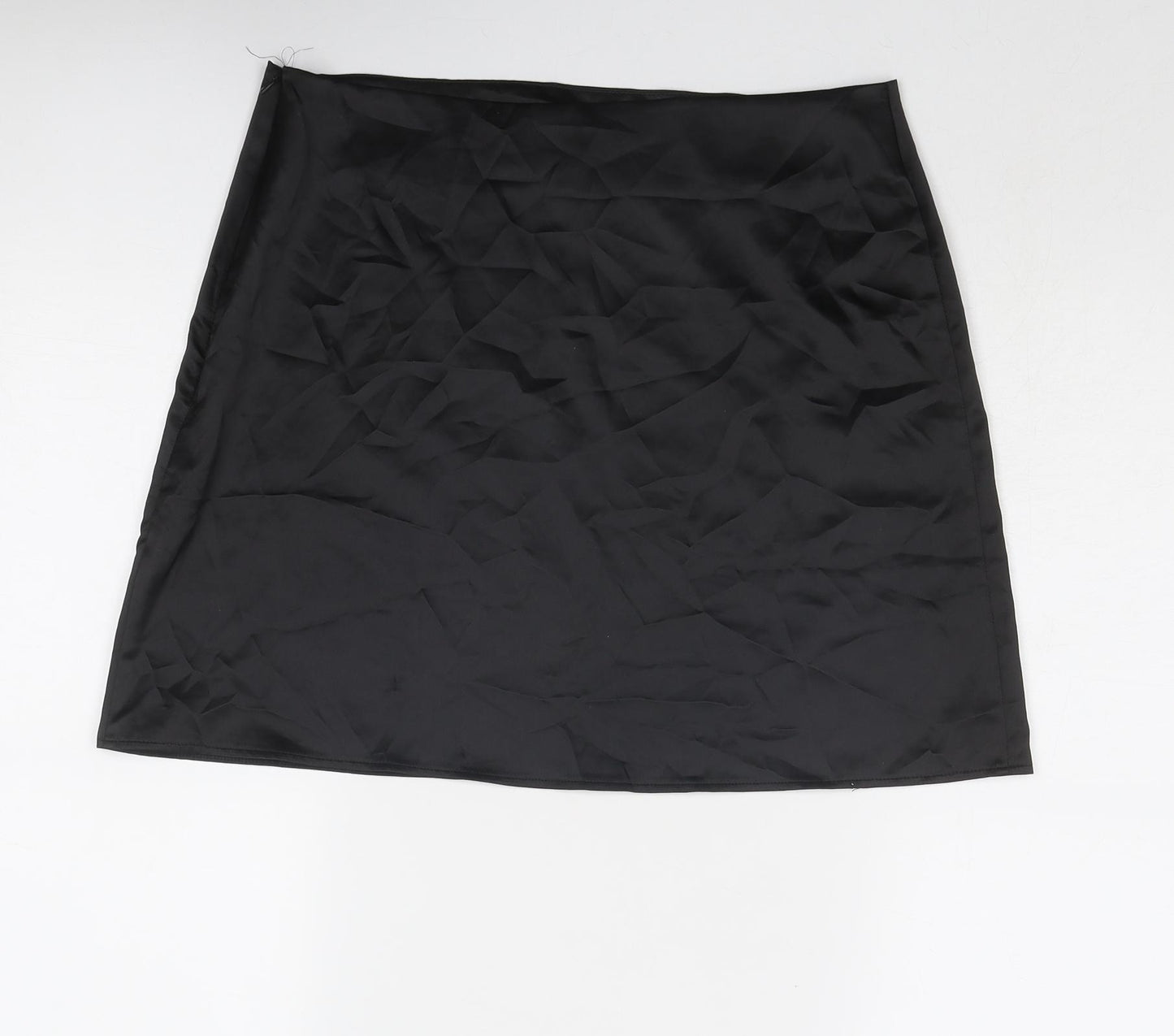 As You Womens Black Polyester A-Line Skirt Size 14 Zip