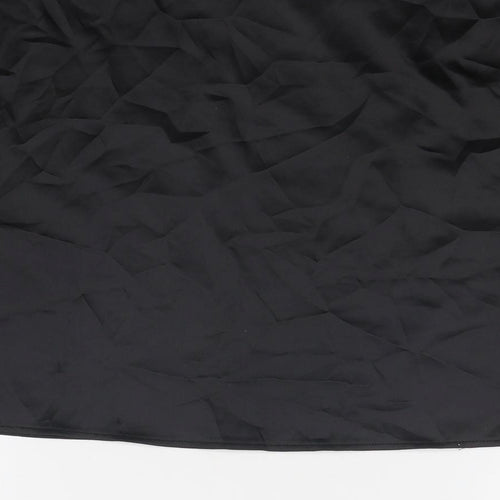 As You Womens Black Polyester A-Line Skirt Size 14 Zip
