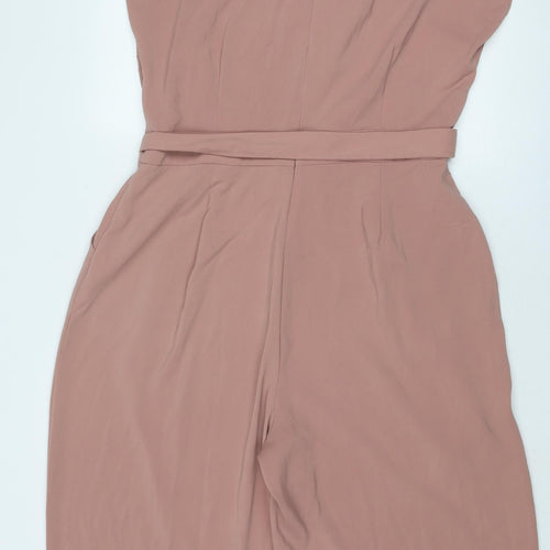 New Look Womens Pink Polyester Jumpsuit One-Piece Size 16 Zip